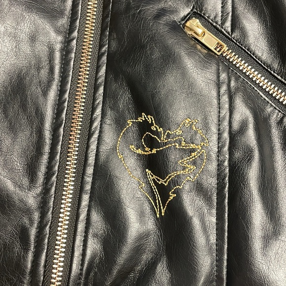 D-signed by Disney Black Moto Jacket Kids Beauty and the Beast Size Large - Picture 3 of 6